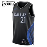 Maillot NBA Dallas Mavericks Daniel Gafford Nike 2025-26 City Edition Noir Swingman - Enfant